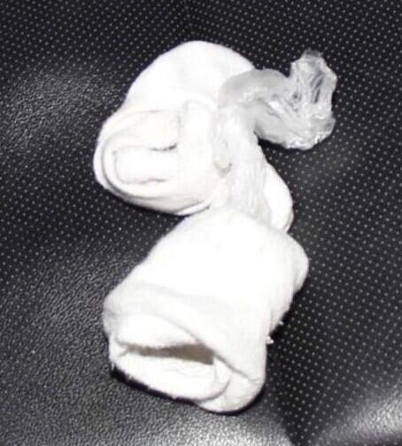 Kokain v ponožce, foto: PČR